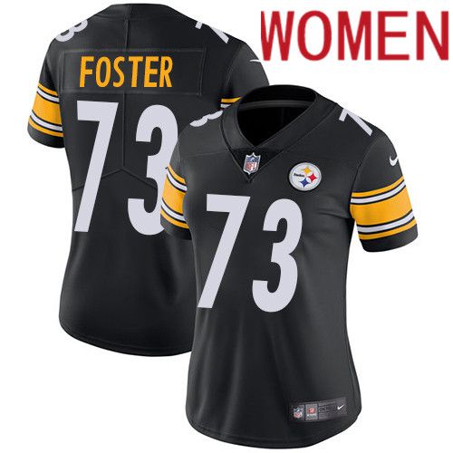 Women Pittsburgh Steelers 73 Ramon Foster Nike Black Vapor Limited NFL Jersey